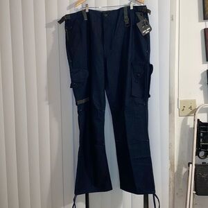 Raw Since 83 Raw Blue Y2K Baggy Denim Cargo Pocket Jeans Size 2XL
